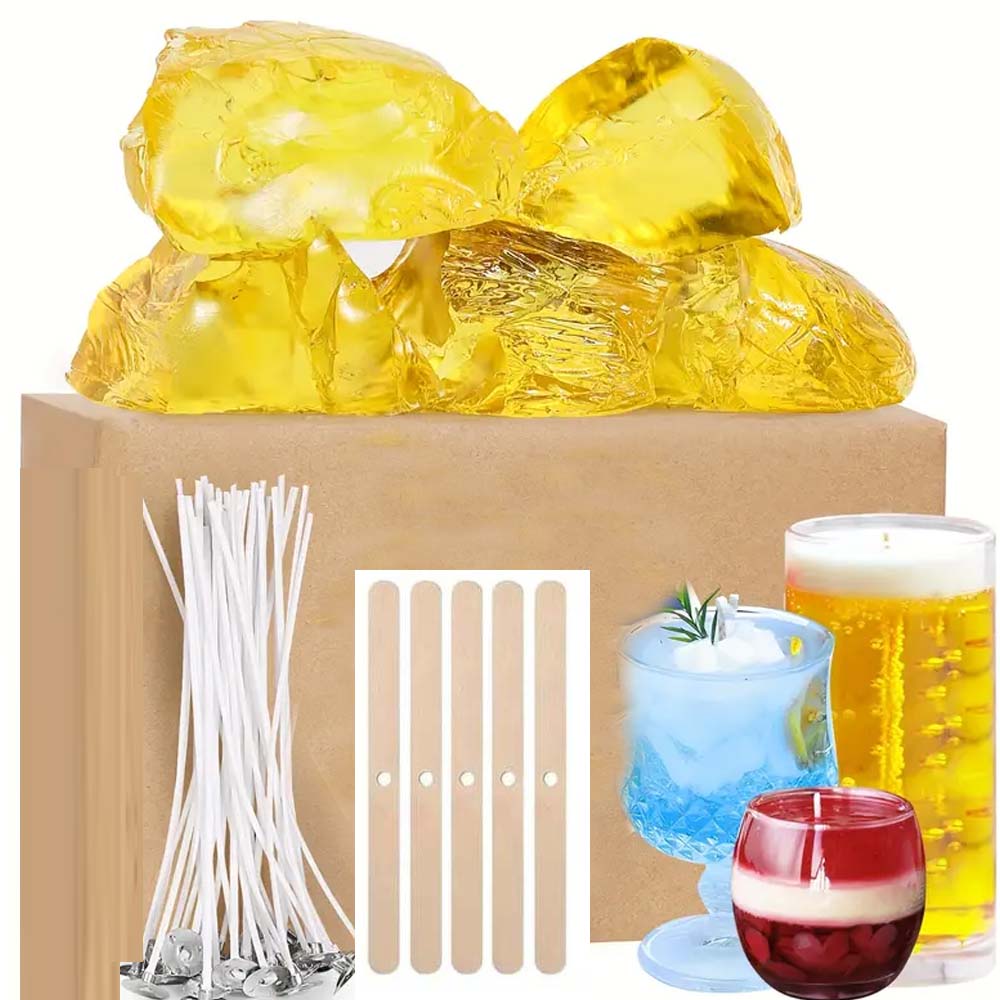 Candle Making Gel Wax - شمع جيلي جل أصفر شفاف 200
