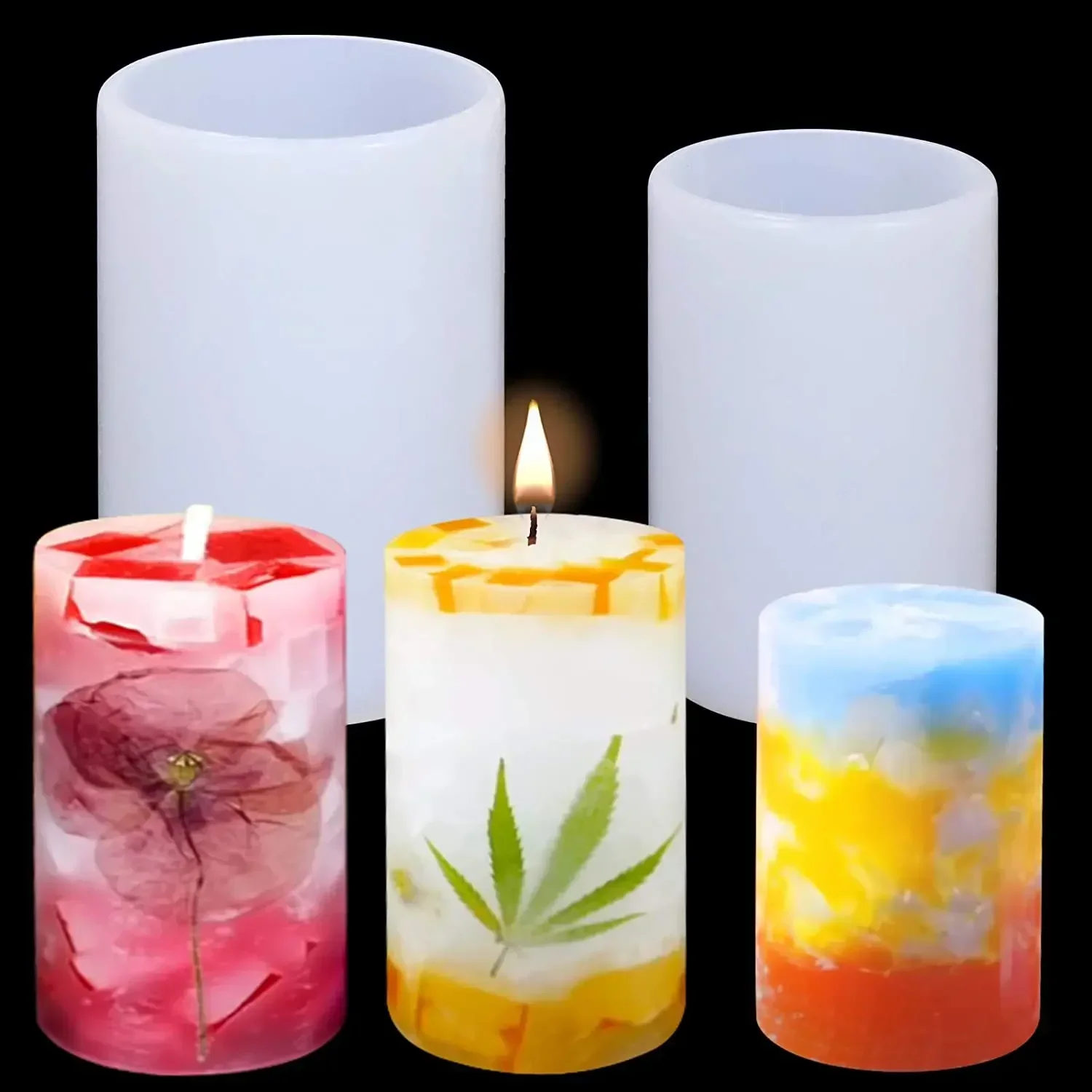 Candle Making Gel Wax - ثلاثية الأبعاد اسطوانة شكل شمعة قالب