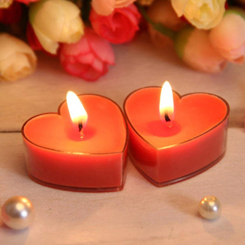 Candle Making Gel Wax - 50 مجموعات القلب قالب شمع مستدير
