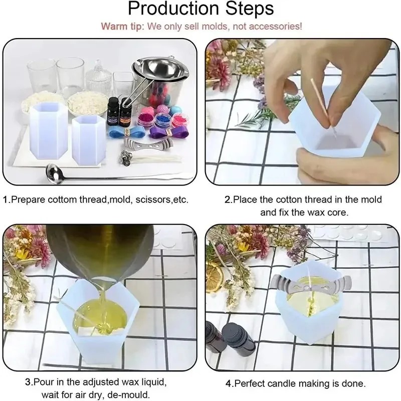 قالب شمع سيليكون أسطواني جديد  - مراجعة Candle Making Gel Wax وسعره