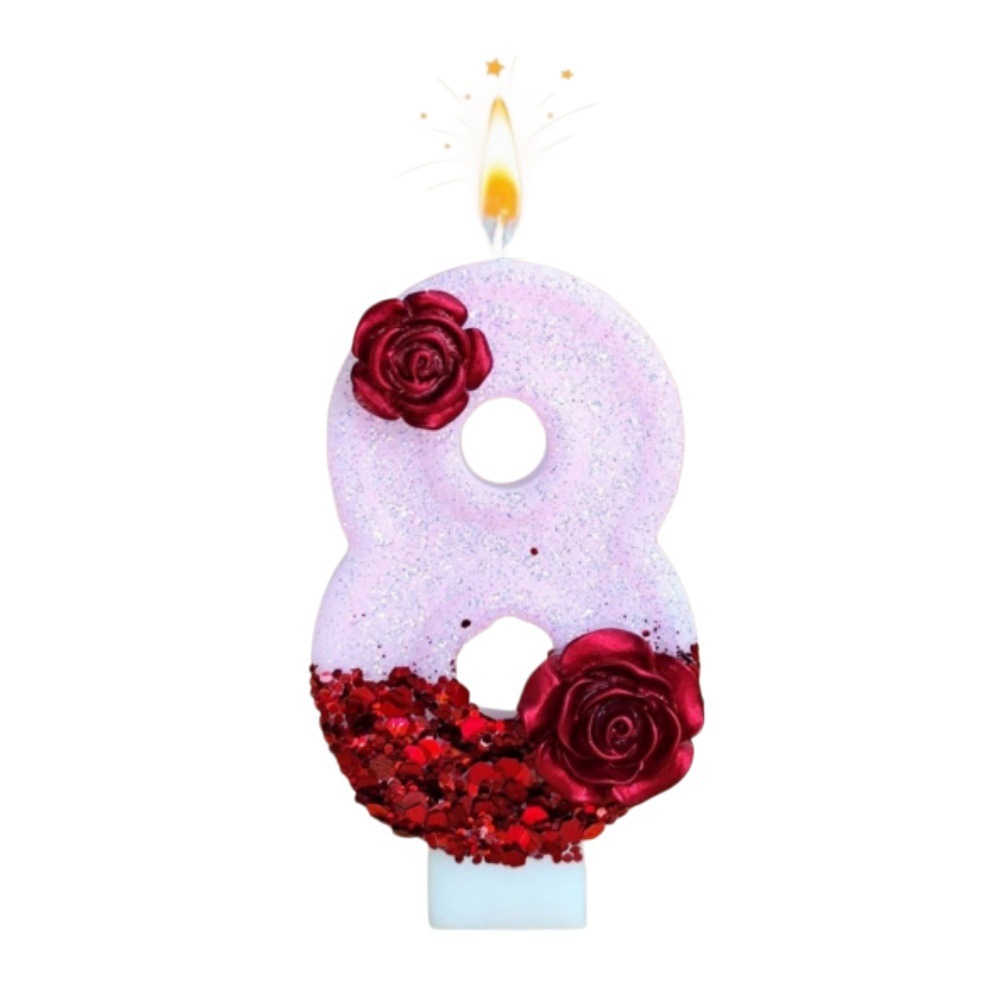شمعة عيد ميلاد على شكل رقم مع  - مراجعة Paraffin Candle Wax وسعره